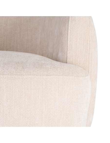 Fauteuil IXIA 616831, crème — jonction entre l’assise et le dossier