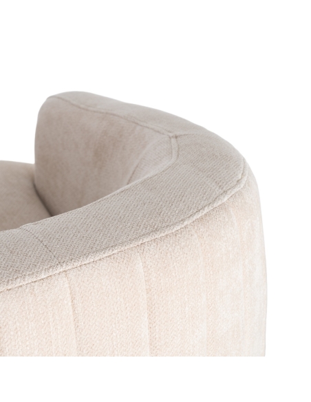 Fauteuil IXIA 616831, crème — détail du dessus de l’accoudoir
