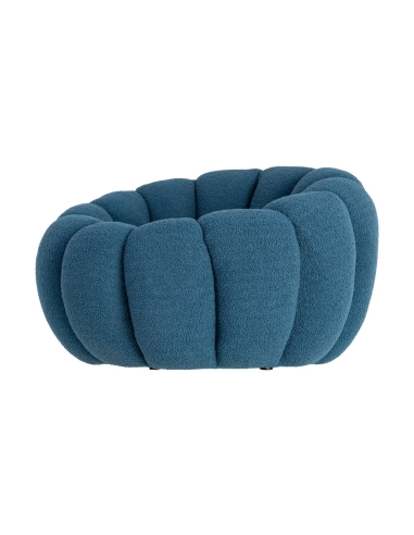 Fauteuil IXIA 616338, bleu — vue de profil en contre-plongée