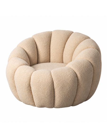 Beige IXIA 615439 armchair — three-quarter cutout view
