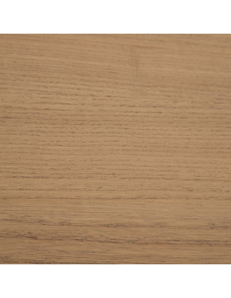 Console table PAULONIA natural wood, drawer and niche IXIA — wood grain close-up