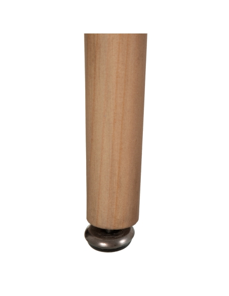 Sidetable PAULONIA natuurhout, lade en open vak IXIA — detail van natuurhouten poot