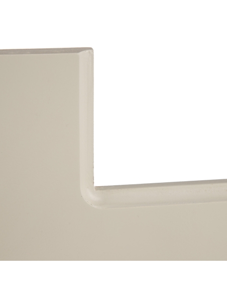 Armario decorativo SERESTI metal topo con motivo floral IXIA — vista lateral