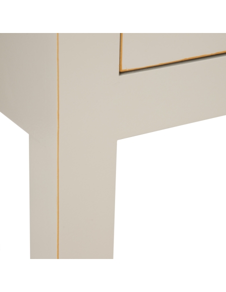 Armadio decorativo SERESTI metallo tortora con motivo floreale IXIA — dettaglio della giunzione