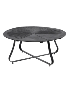 Salontafel RONDE zwart aluminium 80 × 79 cm IXIA — vooraanzicht