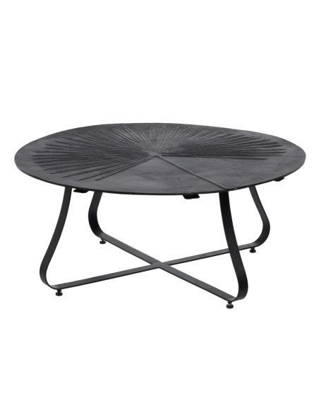 Mesa de centro RONDE aluminio negro 80 × 79 cm IXIA — vista frontal