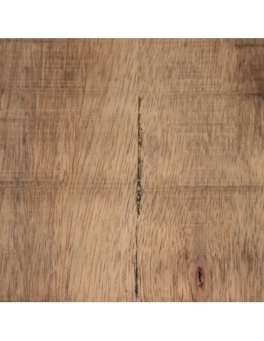 Mesa de comedor MESA mango natural y base negra IXIA — veta del tablero de madera