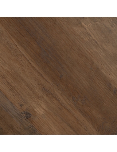 Eettafel ATLAS bruin hout en zwart metaal IXIA — detail van houtnerf