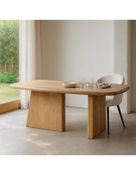 Vista de Mesa de comedor IXIA natural