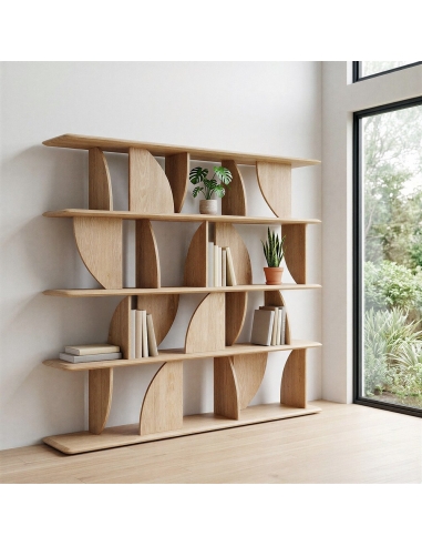 View of Shelving unit IXIA natural