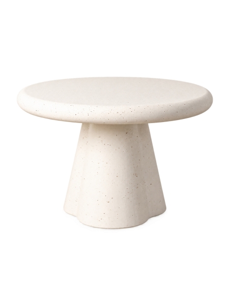 Vista aislada de Mesa de comedor IXIA crema