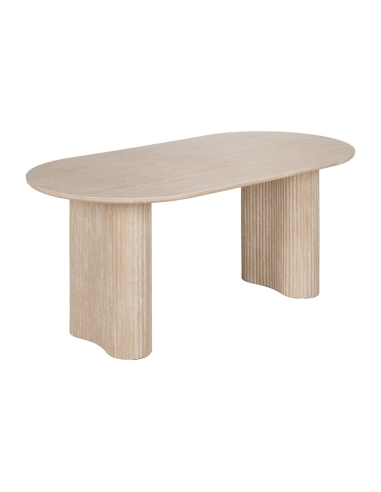 Vista isolada de Mesa de jantar IXIA bege