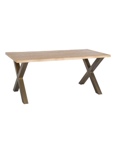 Vista isolada de Mesa de jantar IXIA natural e preto