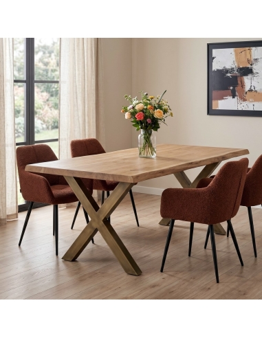 Vue du Table à manger IXIA naturelle et noire