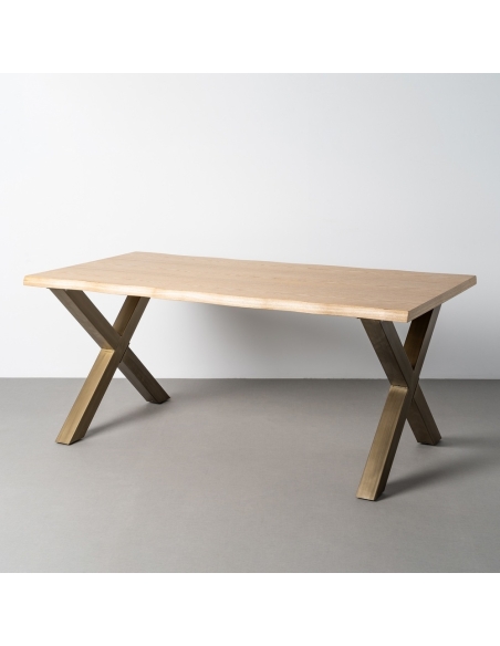 Detalle de Mesa de comedor IXIA natural y negro