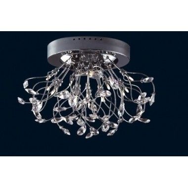 Luz de teto de Minerva SOMPEX Cromo de metal e panpille de cristal