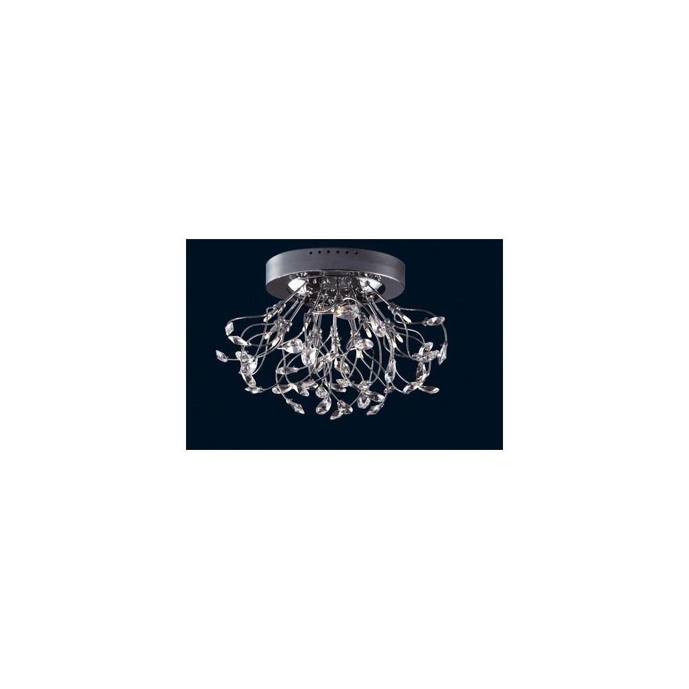 Minerva plafondlamp SOMPEX Metalen chroom en kristalpampille