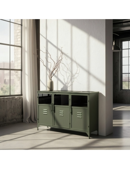 Aanzicht van Dressoir IXIA mintgroen