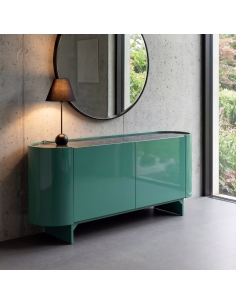 Vista isolata di Credenza IXIA verde 2