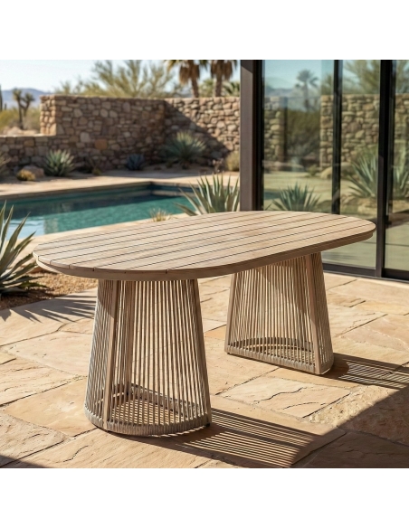View of Garden table IXIA natural