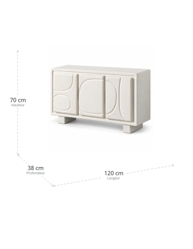 Dimensões de Aparador IXIA branco