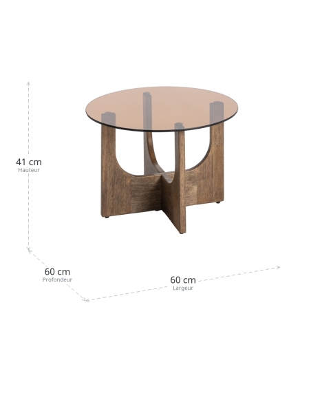 Dimensões de Mesa de centro IXIA castanho