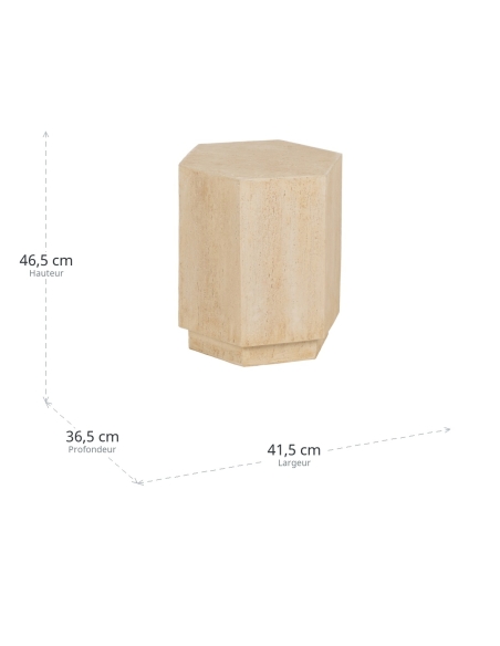 Dimensiones de Mesa auxiliar IXIA beige