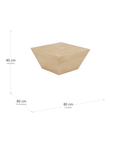 Afmetingen van Salontafel IXIA beige