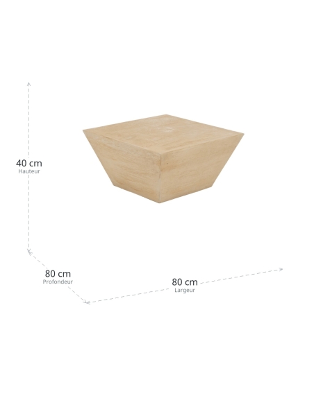 Dimensões de Mesa de centro IXIA bege