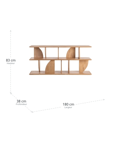 Dimensions of Shelving unit IXIA natural
