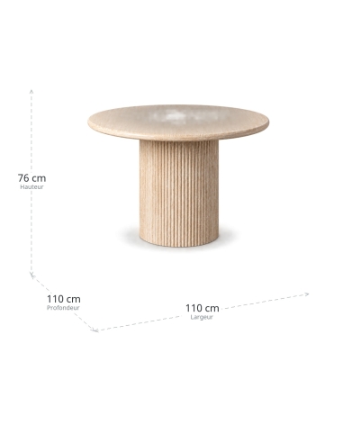 Afmetingen van Eettafel IXIA beige