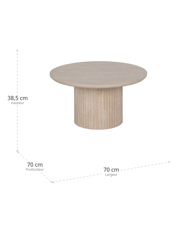 Dimensions de Table basse IXIA beige