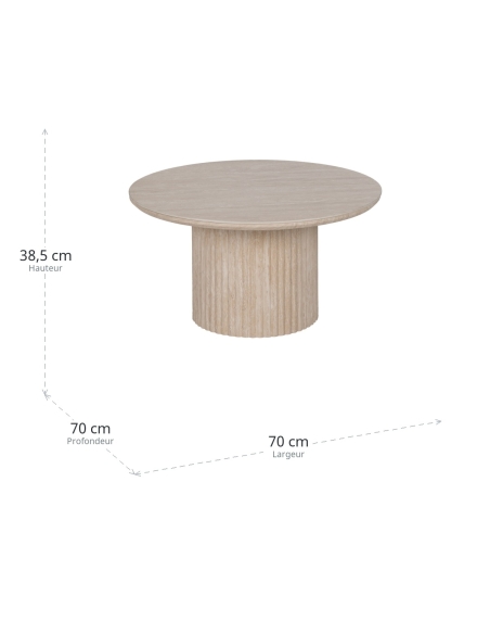 Dimensions of Coffee table IXIA beige