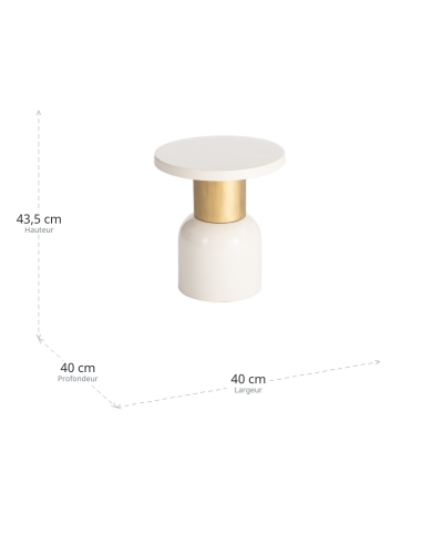 Dimensions of Side table IXIA off-white