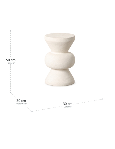 Dimensiones de Mesa auxiliar IXIA blanco