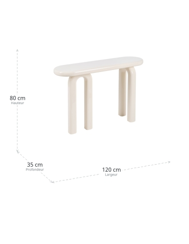 Dimensions of Console table IXIA cream