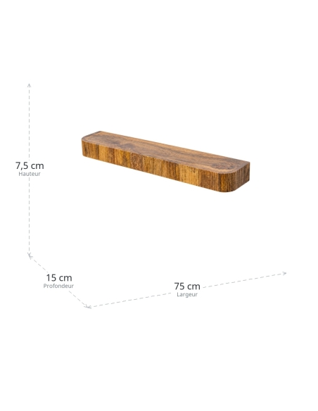 Dimensões de Prateleira de parede IXIA mel