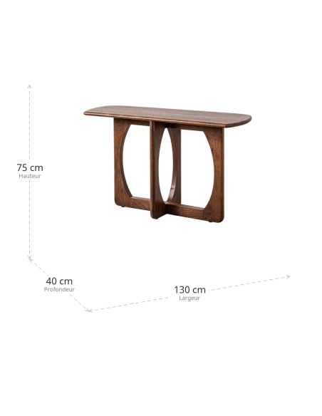 Dimensões de Consola IXIA castanho