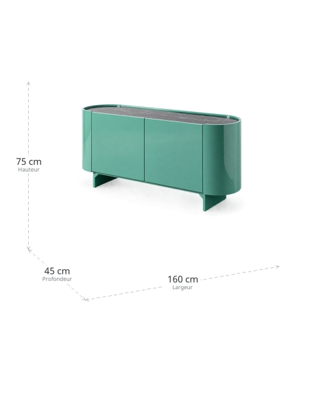Dimensions of Sideboard IXIA green