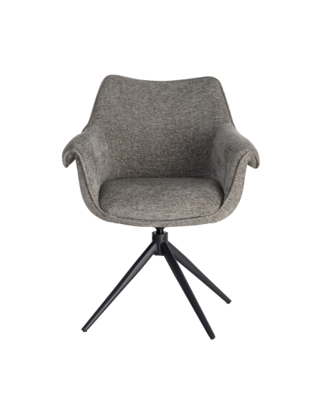 Detail : swivel chair anthracite mottled with black metal base