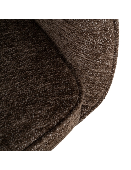Detalle : Silla giratoria marrón oscuro base metálica topo