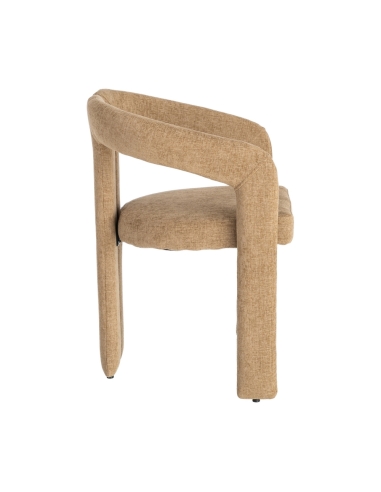 Détail : Fauteuil arrondi beige sable pour usage contract
