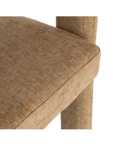 Détail : Fauteuil arrondi beige sable pour usage contract