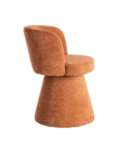 Detail : Living room chair pumpkin fabric with auto-return swivel base