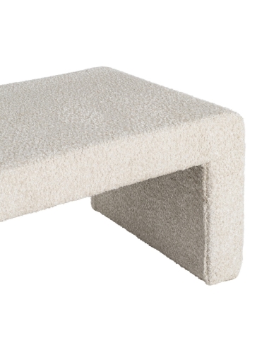 Detail : Cremefarbene Bank Stoff mit DM-Bügelgestell