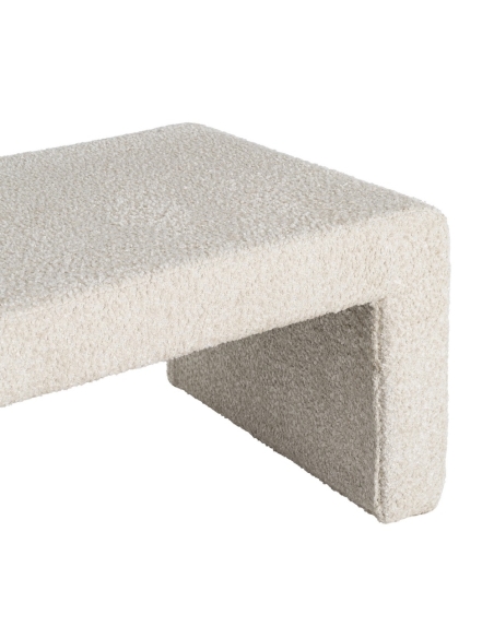 Detail : Cremefarbene Bank Stoff mit DM-Bügelgestell