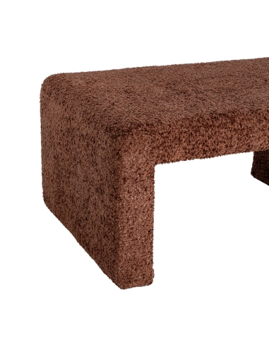 Détail : Banc bas en tissu tuile avec piètement arche