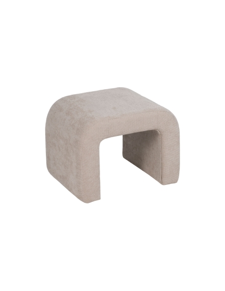 Detail : 3er-Set Nestbänke aus beigem Stoff in Bogenform
