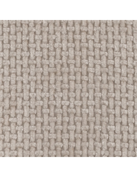 Détail : Pouf rond beige en tissu polyester pour salon
