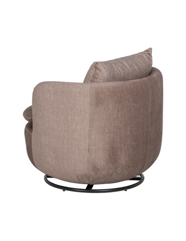 Détail : Fauteuil pivotant taupe Old avec coussin déhoussable
